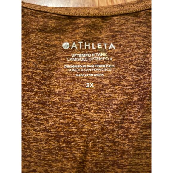 ATHLETA UPTEMPO ll TANK MAHOGANY HEATHER SIZE 2X NWT PILATES YOGA ATHLEISURE $55 - Picture 5 of 5